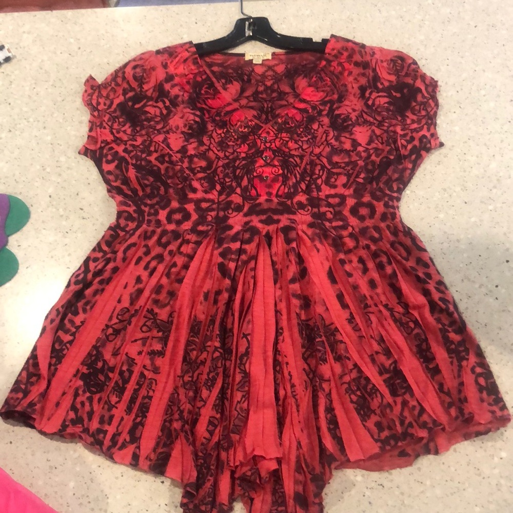 Red vibrant shirt